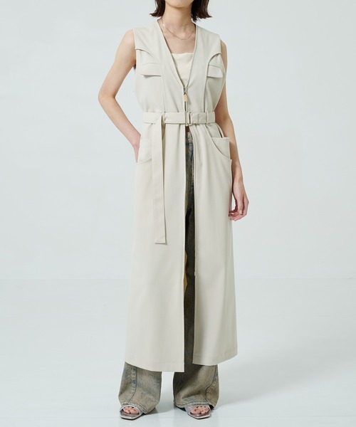 スタイルアップ・2way✨PUBLIC TOKYO カーヴィジレワンピース M スタイルアップ・2way】カーヴィジレワンピース/ロングジレ