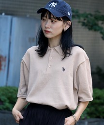 【U.S. POLO ASSN./ユーエスポロアッスン】ワンポイント刺繍 半袖ニットポロシャツ