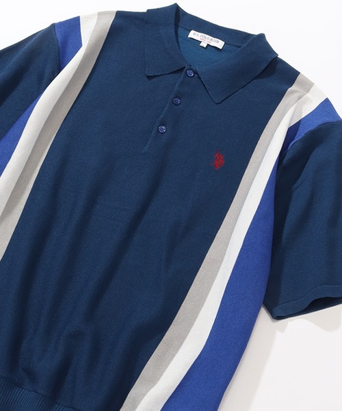 U.S. POLO ASSN.(ユーエスポロアッスン)の「【U.S. POLO ASSN./ユーエスポロアッスン】ワンポイント刺繍 半袖ニットポロシャツ(ポロシャツ・メンズ・ブラック/ベージュ系その他/ネイビー/ブルー系その他/モカ/インディゴブルー/オフホワイト/ライトベージュ・M/L/LL)」の7枚目の写真
