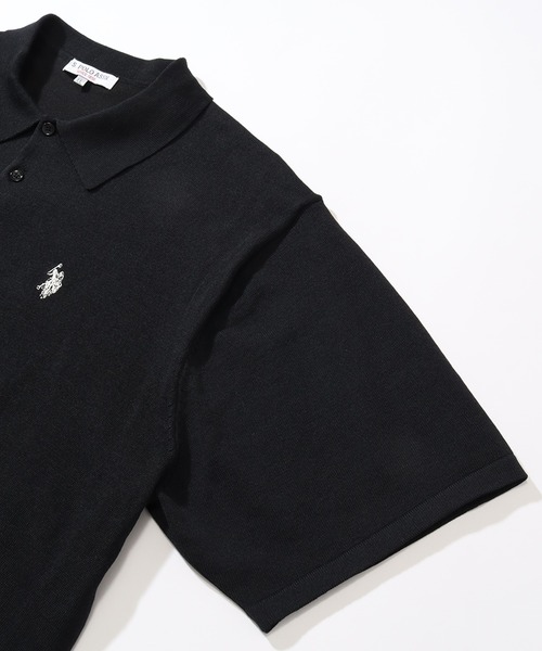 U.S. POLO ASSN.(ユーエスポロアッスン)の「【U.S. POLO ASSN./ユーエスポロアッスン】ワンポイント刺繍 半袖ニットポロシャツ(ポロシャツ・メンズ・ブラック/ベージュ系その他/ネイビー/ブルー系その他/モカ/インディゴブルー/オフホワイト/ライトベージュ・M/L/LL)」の11枚目の写真