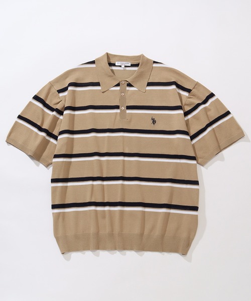 U.S. POLO ASSN.(ユーエスポロアッスン)の「【U.S. POLO ASSN./ユーエスポロアッスン】ワンポイント刺繍 半袖ニットポロシャツ(ポロシャツ・メンズ・ブラック/ベージュ系その他/ネイビー/ブルー系その他/モカ/インディゴブルー/オフホワイト/ライトベージュ・M/L/LL)」の15枚目の写真