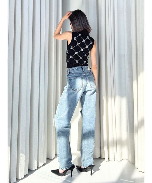 GYDA（ジェイダ）の「Square gyda ノースリPOLO KT TOPS（ニット/セーター・レディース・グリーン/オフホワイト/グレー/ブラック・FREE）」の13枚目の写真