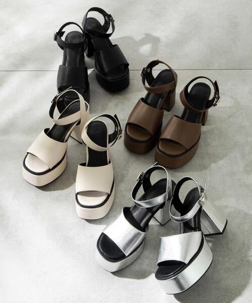 WEGO(ウィゴー)の「WEGO/ストーム付きヒールサンダル(サンダル・レディース・シルバー/ブラック/ブラウン/オフホワイト・MEDIUM/LARGE)」の14枚目の写真