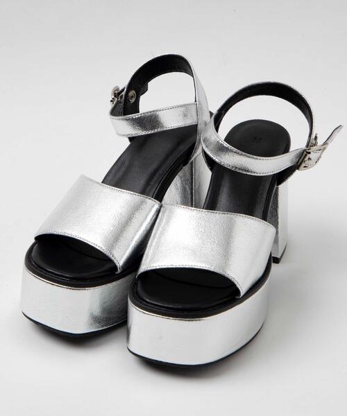 WEGO(ウィゴー)の「WEGO/ストーム付きヒールサンダル(サンダル・レディース・シルバー/ブラック/ブラウン/オフホワイト・MEDIUM/LARGE)」の11枚目の写真