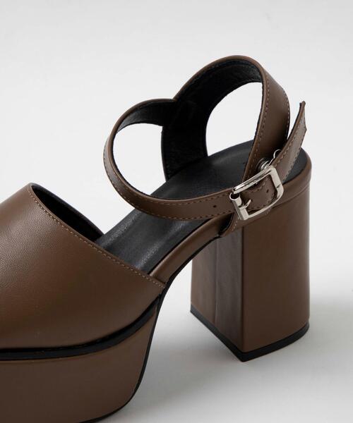 WEGO(ウィゴー)の「WEGO/ストーム付きヒールサンダル(サンダル・レディース・シルバー/ブラック/ブラウン/オフホワイト・MEDIUM/LARGE)」の7枚目の写真