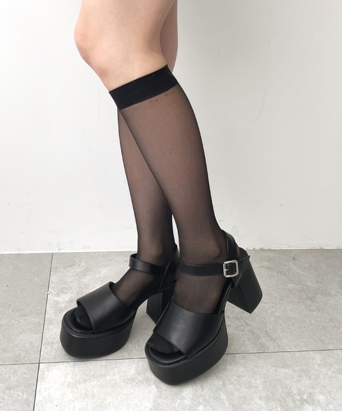 WEGO(ウィゴー)の「WEGO/ストーム付きヒールサンダル(サンダル・レディース・シルバー/ブラック/ブラウン/オフホワイト・MEDIUM/LARGE)」の3枚目の写真