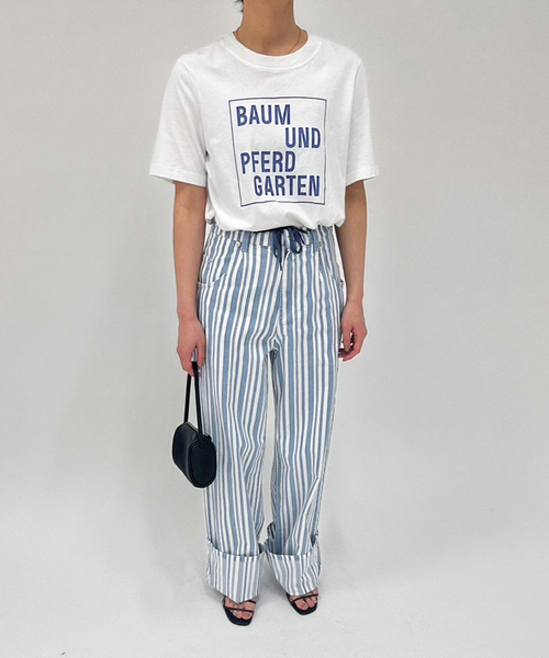 BAUM UND PFERDGARTEN(バウムウンドヘルガーデン)の「【BAUM UND PFERDGARTEN/バウム ウンド ヘルガーデン】TEE(Tシャツ/カットソー・レディース・ホワイト・SMALL)」の4枚目の写真