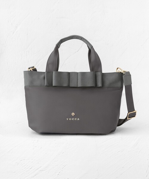 TOCCA(トッカ)の「RIBBON BRICK TOTE M トートバッグ M(トートバッグ・レディース・ネイビー系/ブラック系/ベージュ/レッド系/ライトグレー系・F)」の3枚目の写真