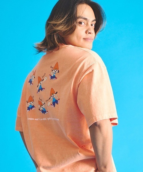 A'GEM/9 × .kom 『PaRappa the Rapper/パラッパラッパー』 ピグメント加工 アクションパラッパロゴプリント TEE（Tシャツ/カットソー）｜A‘gem 9（エージェムナイン）