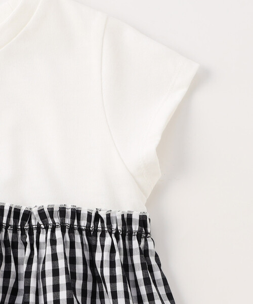 COMME CA ISM（コムサイズム）の「ギンガムチェック・バンダナ柄プリント 切替え半袖Tシャツ（Tシャツ/カットソー・キッズ・チェック/アイボリー系/ネイビー系・100cm/110cm/120cm/130cm/140cm/150cm）」の8枚目の写真