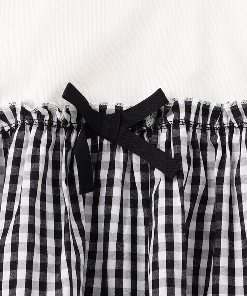 COMME CA ISM（コムサイズム）の「ギンガムチェック・バンダナ柄プリント 切替え半袖Tシャツ（Tシャツ/カットソー・キッズ・チェック/アイボリー系/ネイビー系・100cm/110cm/120cm/130cm/140cm/150cm）」の10枚目の写真