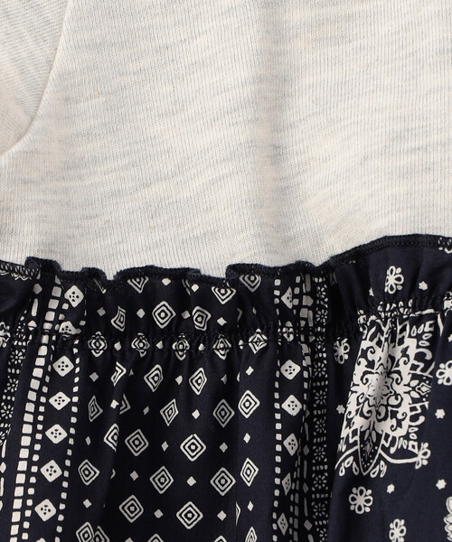 COMME CA ISM（コムサイズム）の「ギンガムチェック・バンダナ柄プリント 切替え半袖Tシャツ（Tシャツ/カットソー・キッズ・チェック/アイボリー系/ネイビー系・100cm/110cm/120cm/130cm/140cm/150cm）」の13枚目の写真