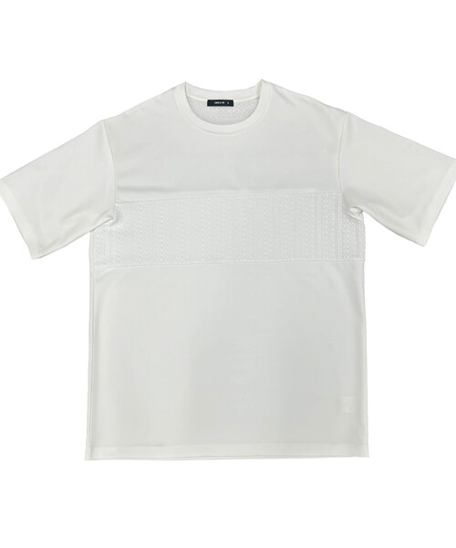 COMME CA ISM（コムサイズム）の「ケーブル柄ジャカード コンビデザインＴシャツ（Tシャツ/カットソー・メンズ・ブラック/ホワイト・L/M）」の15枚目の写真