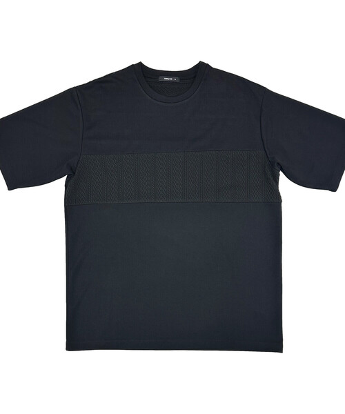 COMME CA ISM（コムサイズム）の「ケーブル柄ジャカード コンビデザインＴシャツ（Tシャツ/カットソー・メンズ・ブラック/ホワイト・L/M）」の16枚目の写真