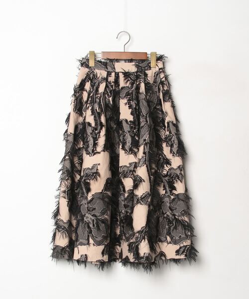 完売品☆CELFORD セルフォード 刺繍フレアスカート グリーン 