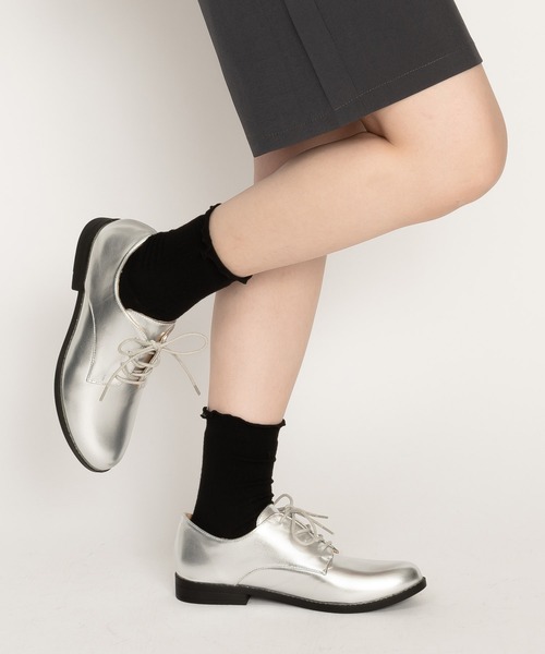 SVEC(シュベック)の「マニッシュ オックスフォードシューズ / プレーントゥ(ドレスシューズ・レディース・ブラック系その他/シルバー/ブラック・36/37/38/39/40)」の9枚目の写真