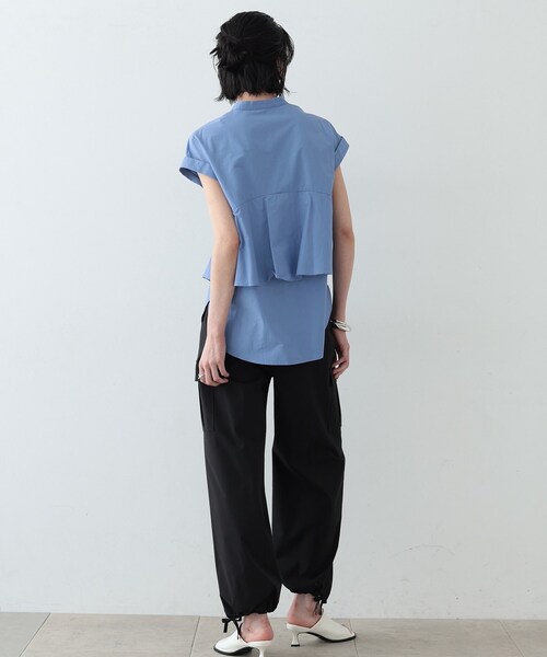 GALLEST(ギャレスト)の「◆ティアードフリルシャツ(シャツ/ブラウス・レディース・ブルー系その他/ネイビー/ホワイト系・38)」の5枚目の写真