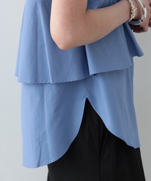 GALLEST(ギャレスト)の「◆ティアードフリルシャツ(シャツ/ブラウス・レディース・ブルー系その他/ネイビー/ホワイト系・38)」の13枚目の写真