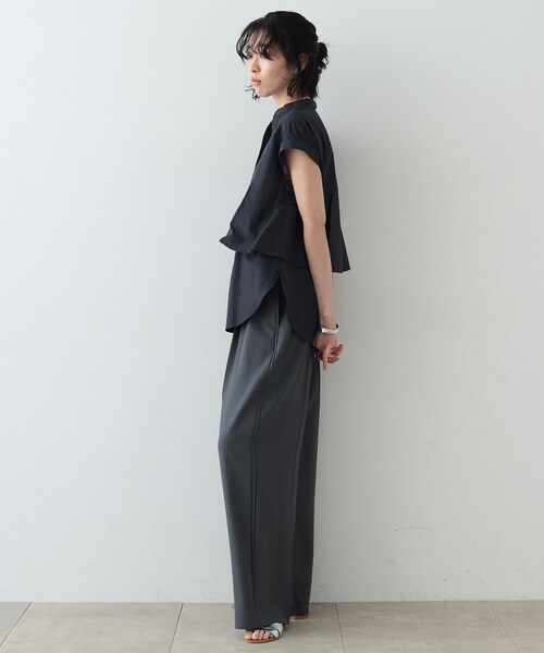 GALLEST(ギャレスト)の「◆ティアードフリルシャツ(シャツ/ブラウス・レディース・ブルー系その他/ネイビー/ホワイト系・38)」の15枚目の写真