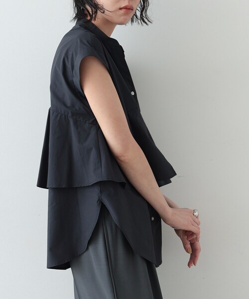 GALLEST(ギャレスト)の「◆ティアードフリルシャツ(シャツ/ブラウス・レディース・ブルー系その他/ネイビー/ホワイト系・38)」の18枚目の写真