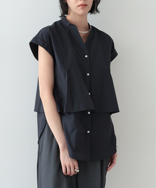 GALLEST(ギャレスト)の「◆ティアードフリルシャツ(シャツ/ブラウス・レディース・ブルー系その他/ネイビー/ホワイト系・38)」の19枚目の写真