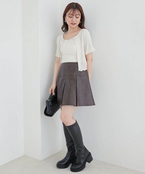 MAJESTIC LEGON（マジェスティックレゴン）の「ボックスプリーツスカパン（その他パンツ・レディース・グレー/ブルー系その他2/ブラック系その他2/ブラウン・MEDIUM）」の20枚目の写真