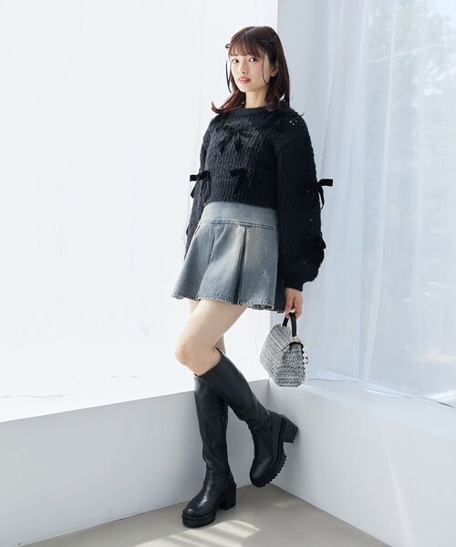 MAJESTIC LEGON（マジェスティックレゴン）の「ボックスプリーツスカパン（その他パンツ・レディース・グレー/ブルー系その他2/ブラック系その他2/ブラウン・MEDIUM）」の14枚目の写真