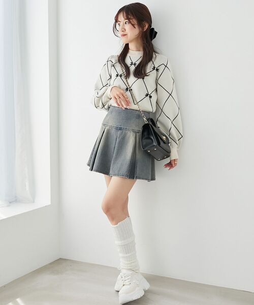 MAJESTIC LEGON（マジェスティックレゴン）の「ボックスプリーツスカパン（その他パンツ・レディース・グレー/ブルー系その他2/ブラック系その他2/ブラウン・MEDIUM）」の11枚目の写真