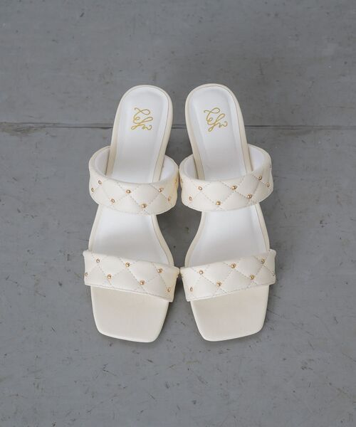 ems excite（エムズエキサイト）の「スタッズ付きサンダル（サンダル・レディース・ブラック/オフホワイト/ベージュ・MEDIUM/LARGE）」の16枚目の写真