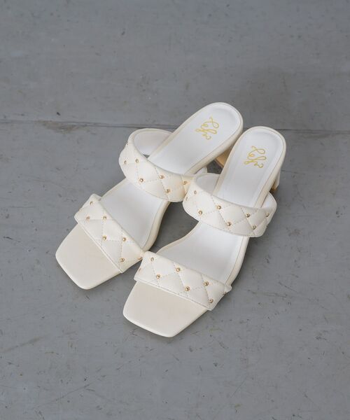 ems excite（エムズエキサイト）の「スタッズ付きサンダル（サンダル・レディース・ブラック/オフホワイト/ベージュ・MEDIUM/LARGE）」の17枚目の写真