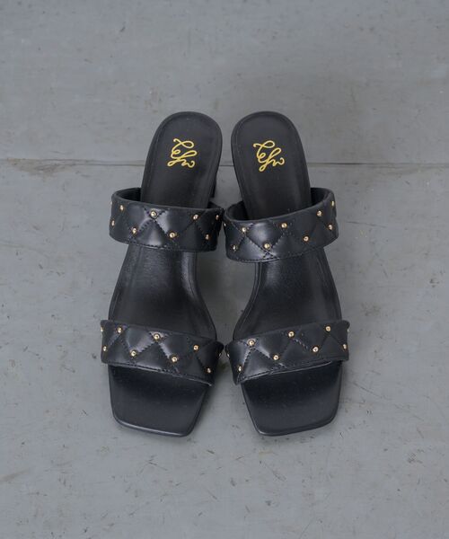 ems excite（エムズエキサイト）の「スタッズ付きサンダル（サンダル・レディース・ブラック/オフホワイト/ベージュ・MEDIUM/LARGE）」の9枚目の写真