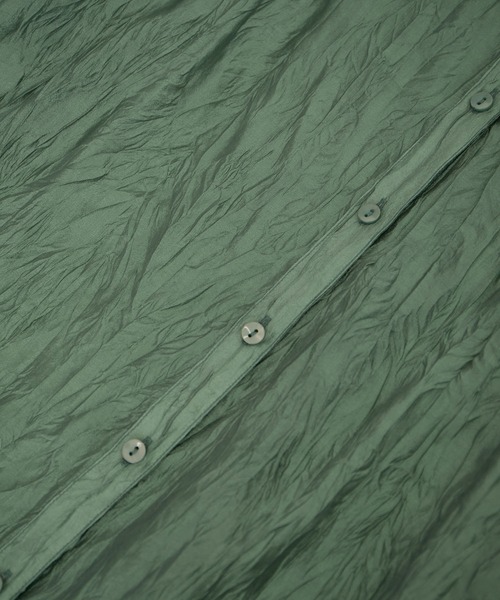 VIS（ビス）の「【洗える】【マルチWAY】シワ加工シアーシャツ（シャツ/ブラウス・レディース・モスグリーン/オフホワイト/ピンク系その他2・FREE）」の14枚目の写真