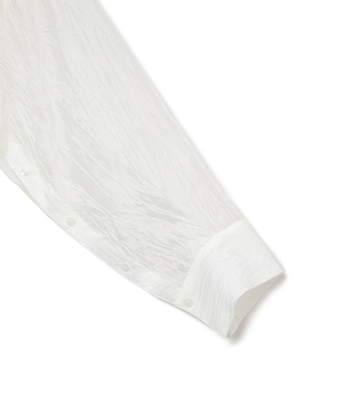 VIS（ビス）の「【洗える】【マルチWAY】シワ加工シアーシャツ（シャツ/ブラウス・レディース・モスグリーン/オフホワイト/ピンク系その他2・FREE）」の21枚目の写真