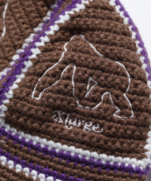 XLARGE（エクストララージ）の「CROCHET BELL HAT（ハット・メンズ・ブラウン/ブラック・L/M）」の4枚目の写真