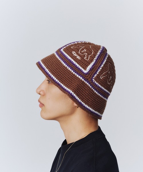 XLARGE（エクストララージ）の「CROCHET BELL HAT（ハット・メンズ・ブラウン/ブラック・L/M）」の8枚目の写真