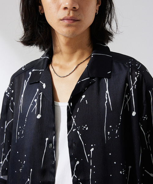 JOURNAL STANDARD(ジャーナルスタンダード)の「ポリエステルシアーサテン モダニズム オープンカラーシャツ(シャツ/ブラウス・メンズ・ホワイト系その他/ブラック/アイボリー/ダークブルー・LARGE/MEDIUM)」の17枚目の写真