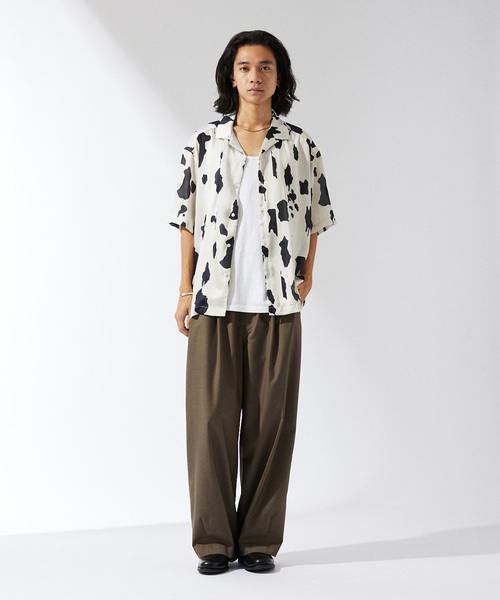 JOURNAL STANDARD(ジャーナルスタンダード)の「ポリエステルシアーサテン モダニズム オープンカラーシャツ(シャツ/ブラウス・メンズ・ホワイト系その他/ブラック/アイボリー/ダークブルー・LARGE/MEDIUM)」の14枚目の写真