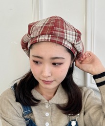 SOLLON. | タータンチェックベレー帽(ハンチング/ベレー帽)