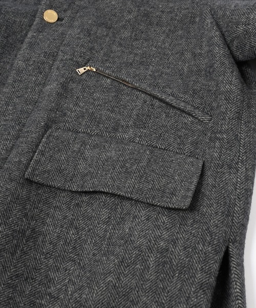 CULLNI（クルニ）の「24-AW-039B / Wool Check Double Pocket Long Coat（トレンチコート・メンズ・グレー/チャコール・1/2/0）」の19枚目の写真