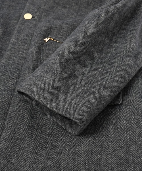 CULLNI 24-AW ウールチェックテーラードハーフコート CULLNI 24-AW ウールチェックテーラードハーフコート