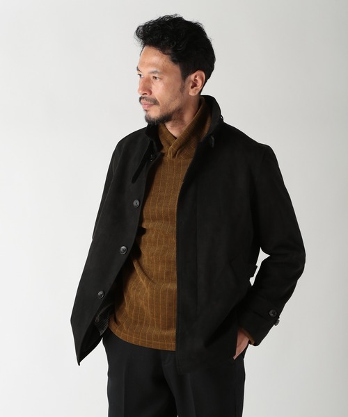 MEN'S BIGI(メンズビギ)の「フェイクスエード立ち襟ダンボールニットブルゾン(ブルゾン・メンズ・ライトグレー/ネイビー/ブラック・01/02/03/04)」の15枚目の写真