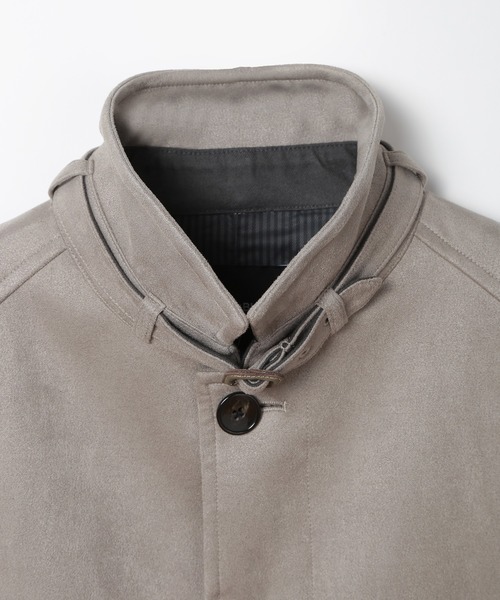 MEN'S BIGI(メンズビギ)の「フェイクスエード立ち襟ダンボールニットブルゾン(ブルゾン・メンズ・ライトグレー/ネイビー/ブラック・01/02/03/04)」の16枚目の写真