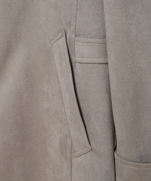 MEN'S BIGI(メンズビギ)の「フェイクスエード立ち襟ダンボールニットブルゾン(ブルゾン・メンズ・ライトグレー/ネイビー/ブラック・01/02/03/04)」の17枚目の写真