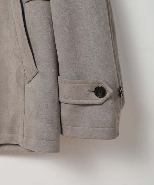 MEN'S BIGI(メンズビギ)の「フェイクスエード立ち襟ダンボールニットブルゾン(ブルゾン・メンズ・ライトグレー/ネイビー/ブラック・01/02/03/04)」の18枚目の写真