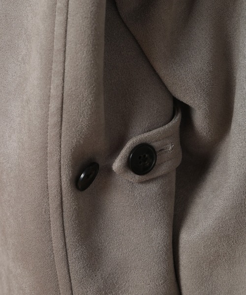 MEN'S BIGI(メンズビギ)の「フェイクスエード立ち襟ダンボールニットブルゾン(ブルゾン・メンズ・ライトグレー/ネイビー/ブラック・01/02/03/04)」の19枚目の写真