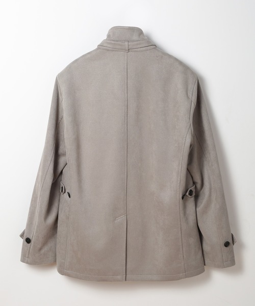 MEN'S BIGI(メンズビギ)の「フェイクスエード立ち襟ダンボールニットブルゾン(ブルゾン・メンズ・ライトグレー/ネイビー/ブラック・01/02/03/04)」の20枚目の写真