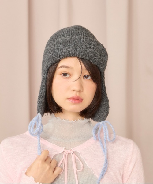 kaorinomori（カオリノモリ）の「kaorinomori メルニット / カオリノモリ（ハット・レディース・ベージュ/ダークグレー/ホワイト・FREE）」の7枚目の写真