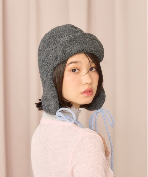 kaorinomori（カオリノモリ）の「kaorinomori メルニット / カオリノモリ（ハット・レディース・ベージュ/ダークグレー/ホワイト・FREE）」の8枚目の写真