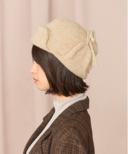 kaorinomori（カオリノモリ）の「kaorinomori メルニット / カオリノモリ（ハット・レディース・ベージュ/ダークグレー/ホワイト・FREE）」の13枚目の写真