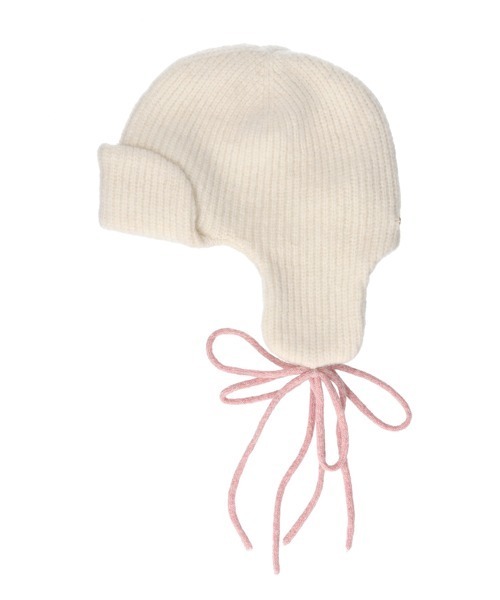 kaorinomori（カオリノモリ）の「kaorinomori メルニット / カオリノモリ（ハット・レディース・ベージュ/ダークグレー/ホワイト・FREE）」の5枚目の写真